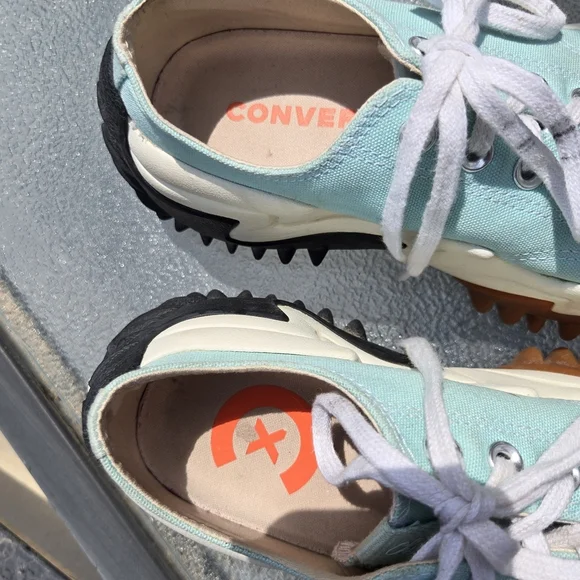 Converse Run Star Sz 8 Men Motion Platform 90s Turquoise White Sneaker - Picture 12 of 16